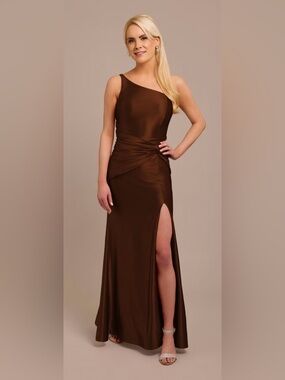 sachin and babi light blue dress Brown Bridesmaid Dresses
